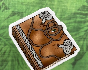 Spell Book Vinyl Sticker: Waterproof Laptop, Phone Decal