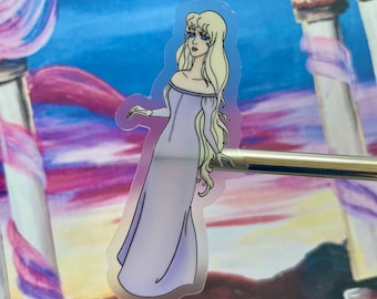 Vattentät vinylklistermärke för enhörningskvinna