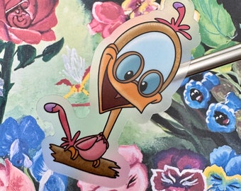 Adhesivo de vinilo Mirror Bird, pegatina impermeable para portátil