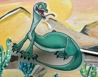 Cartoon Lizard Vinyl Sticker, Waterproof Decal