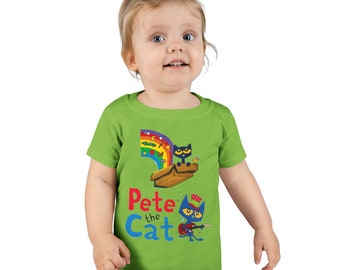 Pete The Cat Baby-Shirt, Pete The Cat-Gitarre, Pete The Cat-Merch, Geschenk, Katzenliebhaber, Kinder-Grafik-Merch, lustiger Baby-Merch, Geschenk für Kinder