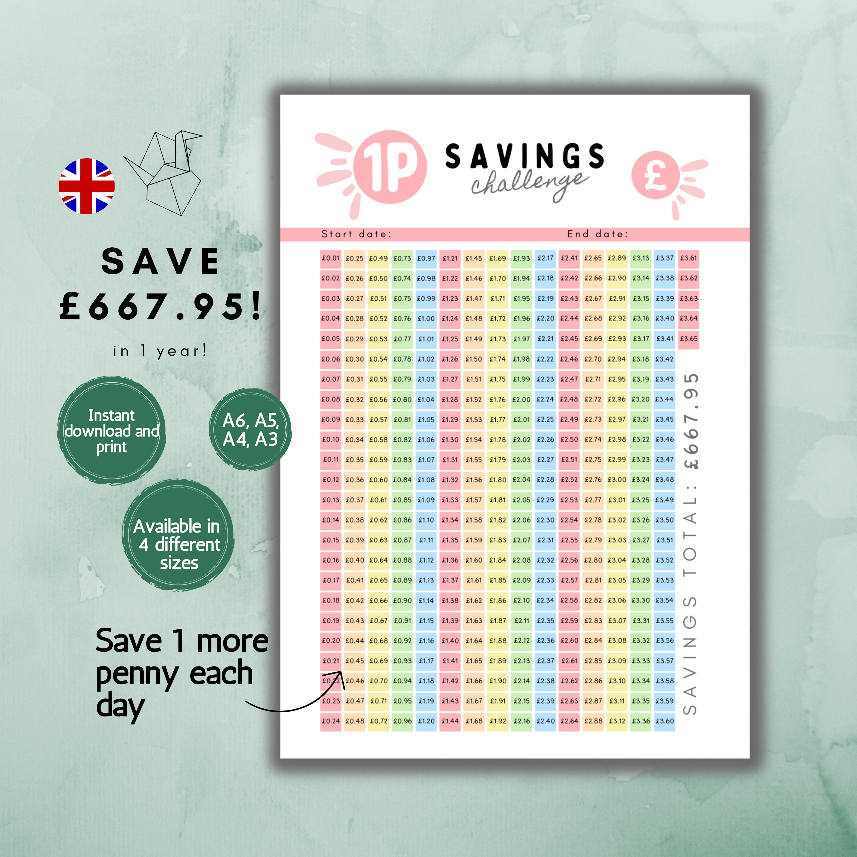 Envelopes Money Saving Challenge Sticker Save 5050 Dollars - Temu