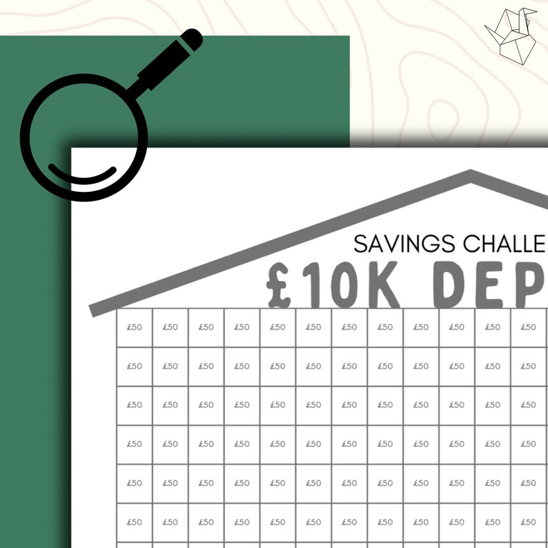 House Deposit Savings Challenge Saving Challenge UK House Etsy