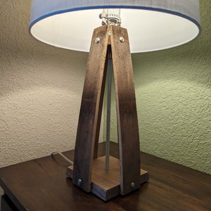 Barrel Stave Lamp, living room lamp, bedroom lamp, table lamp, wood, rustic, farmhouse