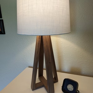 Black Walnut Mission/Craftsman Style Table Lamp, walnut lamp, bedroom lamp, mission style lamp, craftsman style lamp, table lamp wood