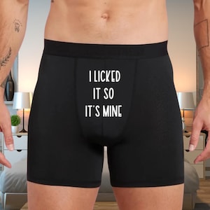 Lustige 'Ich leckte es' schwarze Boxer: Neuheit Unterwäsche Geschenk