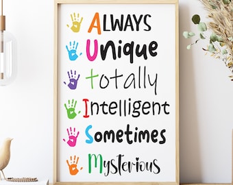 Autism Print Wall Art, Neurodiversity Poster, Autism Awareness, Inclusive Artwork, Gift