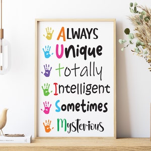 Autism Print Wall Art, Neurodiversity Poster, Autism Awareness, Inclusive Artwork, Gift