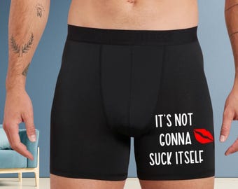 Funny Black Boxer Shorts, Novelty Underwear, Gift for Him
