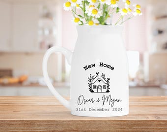 Personalised New Home Ceramic Vase – Housewarming Gift