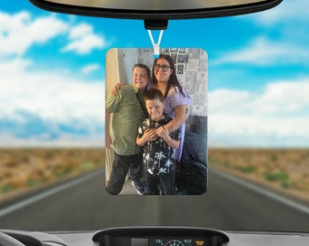 Personalised Photo Car Air Freshener: Custom Double Sided Gift