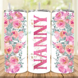 Grandma/Nanny Tumbler, Personalised Gift, Travel Mug for Nan, Mother&#39;s Day Present, Grandma Cup, Gift for Her, UK