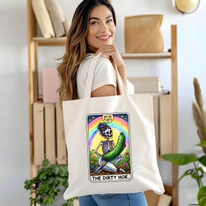 Bolsa de lona con el Tarot de la Puta Sucia, divertida bolsa de compras, regalo original