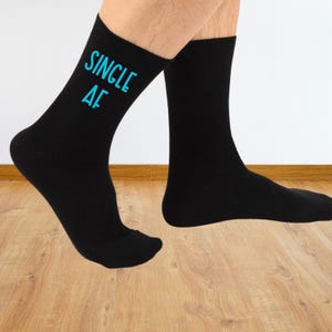 Funny Unisex Printed Socks – Black with Bold Custom-Colored Text | Heat Pressed Design | Pick Your Text Color | Fun Gift for Him or Her
