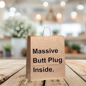 Rude Joke Funny Gift Bag, Offensive Humour Present Bag, Hilarious Present Sack, Naughty Gag Gift, Cheeky Surprise Bag