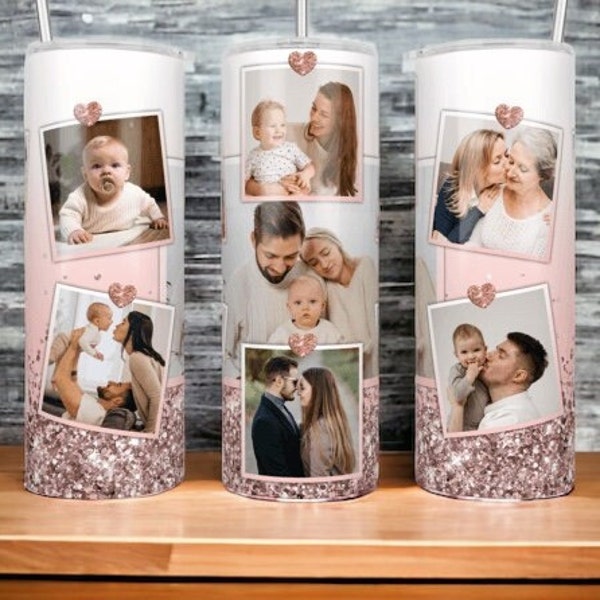 Personalised Photo Tumbler, Custom Picture Tumbler, Insulated Photo Tumbler, Gift for Her, Keepsake Tumbler