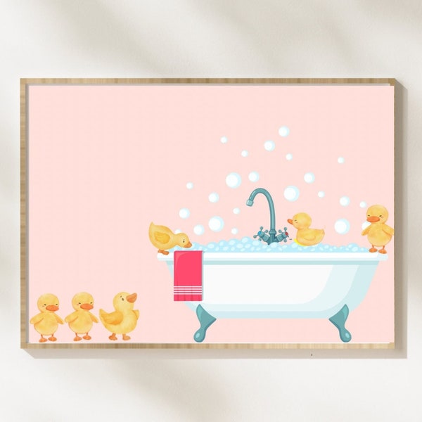 Girls Bathroom Print - Etsy