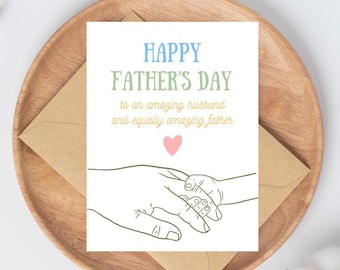 Father's Day Card for Husband, Husband Fathers day cards, Husband Fathers day cards from wife, happy fathers day cards for husband