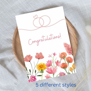 Carta di fidanzamento, carta di fidanzamento di nozze, pacchetto di varietà di carte di fidanzamento, carta di matrimonio, carta per lo sposo sposa, carta di fidanzamento di congratulazioni