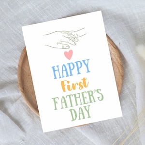 Première carte de fête des pères, carte de fête des pères pour papa pour la première fois, carte de fête des pères heureuse, carte pour la première fête des pères