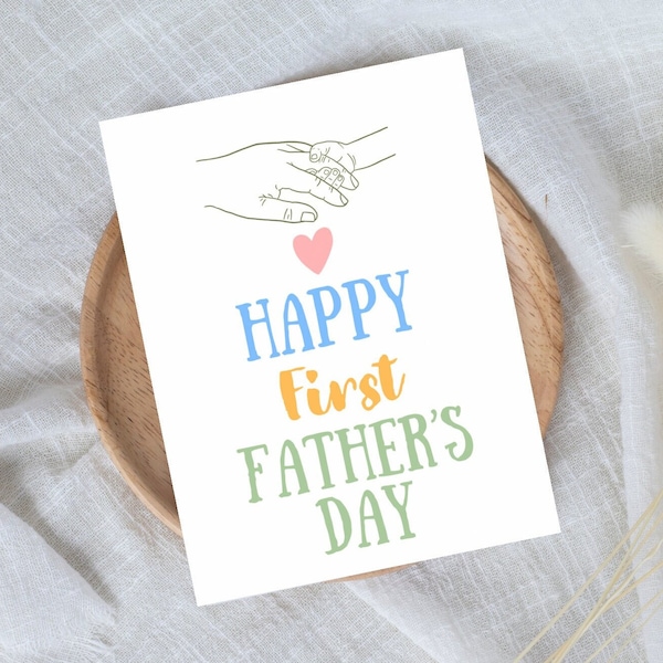 First Father’s Day card, Father’s Day card for first time dad, happy Father’s Day card, card for first Father’s Day