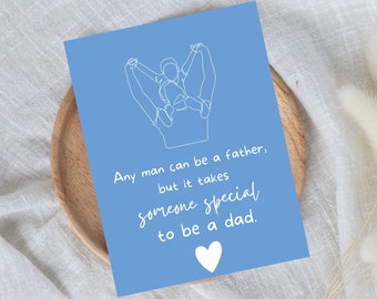 Dad birthday card, Father’s Day card, card for dad, sentimental dad card, Father’s Day gift, special someone dad greeting card