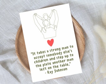 Step dad birthday card, step father birthday card, card for step dad, card for step father