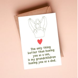Carte de fête des pères pour son fils, carte de fête des pères de maman, carte de fête des pères pour fils, carte de fête des pères pour fils, carte de fête des pères de grand-mère