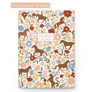 Personalized horse notebook for women, Floral Horse Journal, Customized Horse Notebook, Equestrian Journal, Horse Girl Gifts for Horse Lover