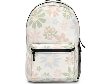 Mochila para el colegio, Mochila para niñas, Patrón de mochila, Mochila de flores, Mochila floral, Mochila para niña, Vuelta al cole, Flores boho
