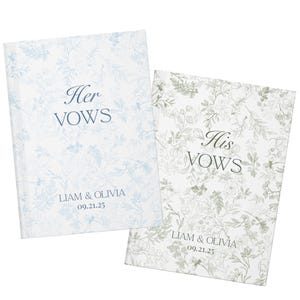 Libros de votos personalizados Toile De Jouy Diarios de votos personalizados para él y para ella Elegante recuerdo de boda Libro de bodas chinoiserie Regalos azul blanco