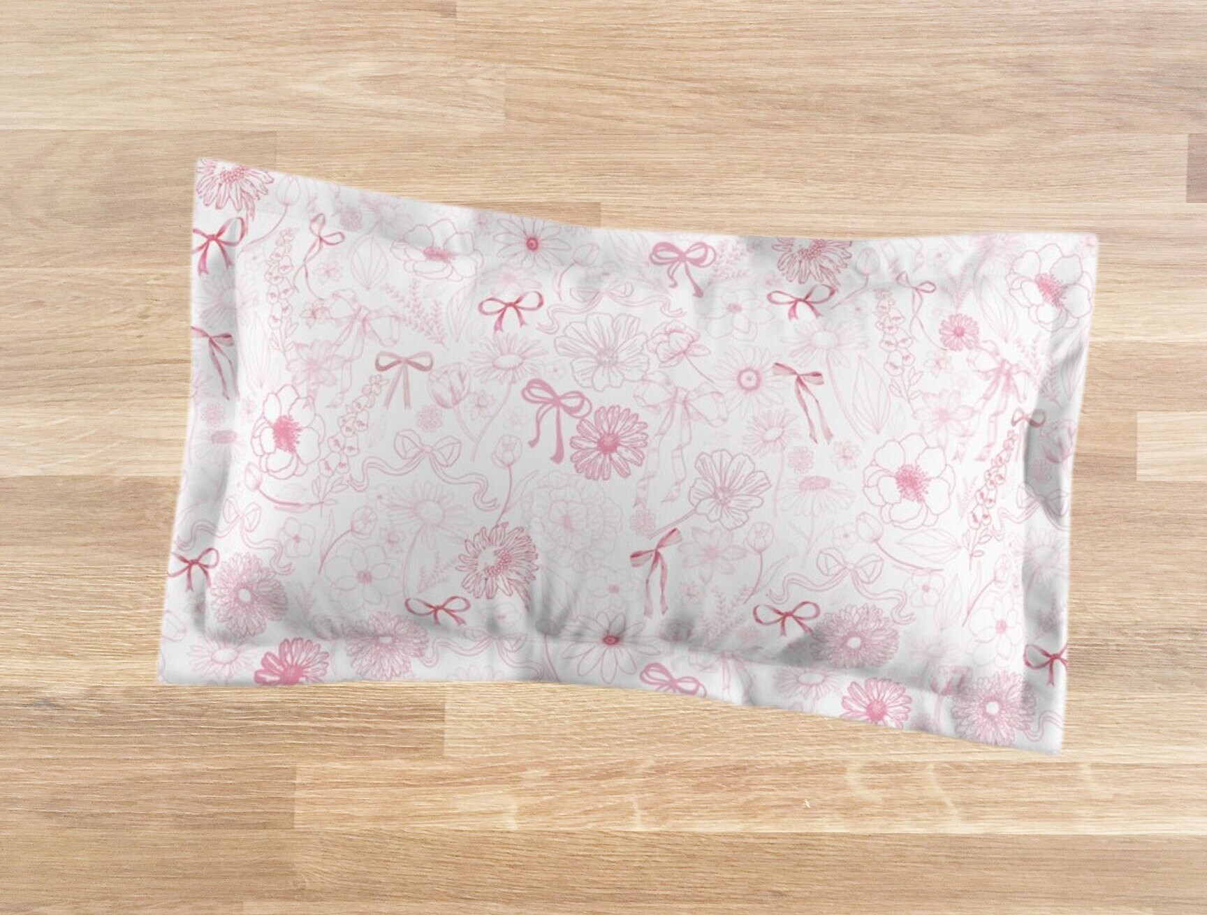Coquette Federa Per Cuscino Con Fiocco Rosa | 45x45 Cm | Morbida E Resistente Per Camera Da Letto E Dormitorio