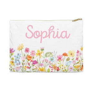 Custom Name Pencil Case, Personalized Pencil Pouch, Back to School Gifts, Customized School Supplies, Canvas Zipper Pouch, School Acessories
