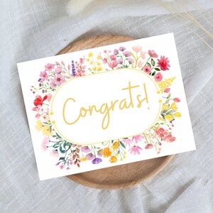 Biglietto di congratulazioni, biglietto di congratulazioni, biglietto di congratulazioni floreale, biglietti di congratulazioni floreali, biglietto per neonato, biglietto per nuovo lavoro, fidanzamento, biglietto per nuova casa