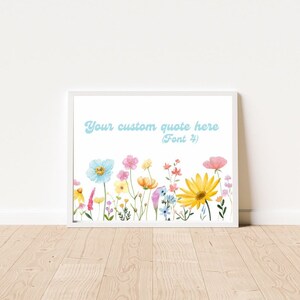 Custom Quote Wall Art, Custom Text Print Horizontal, Personalized ...