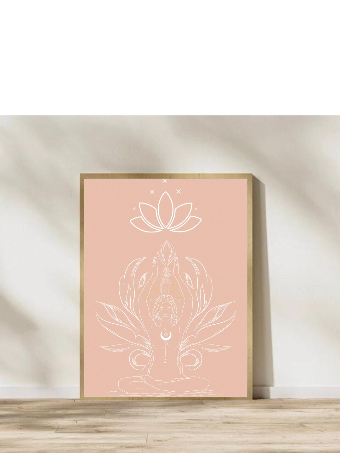 Yoga Meditation Earth Tone Wall Art Yoga Studio Wall Decor Etsy