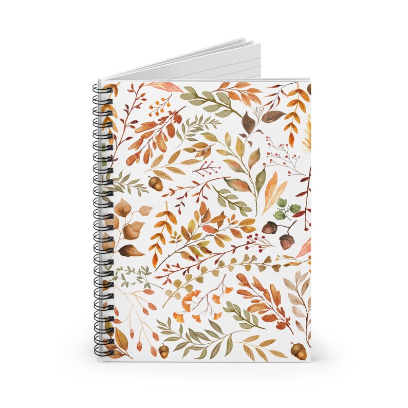 Herbst-Notizbuch, Herbst-Blumen-Notizbuch, Herbstzeitschrift, Herbst-Aquarell-Notizbuch, Schulanfang, Herbst-Notizbuch, Herbst-Blumenzeitschrift Bild 2