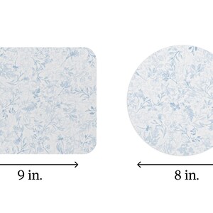 Blumen Maus Pad, Blumen Maus Pad, Hortensie Maus Pad, Sommer Blumen blau weiß Maus Pad, Hortensie Büro Dekor, Geschenke für Mama Bild 8