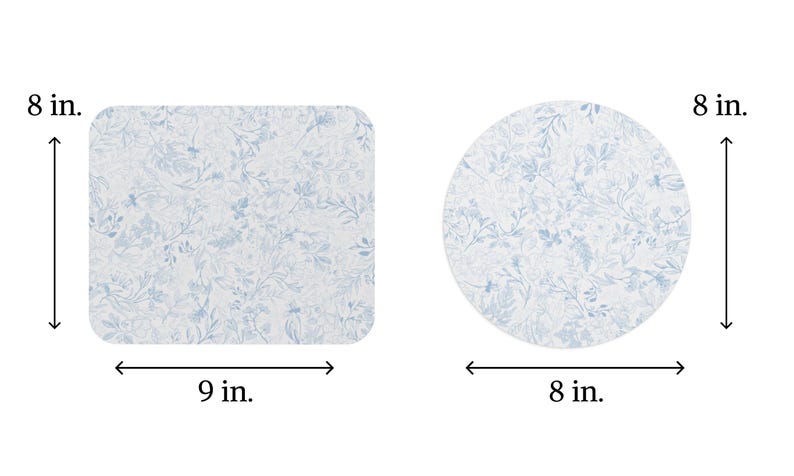 Blumen Maus Pad, Blumen Maus Pad, Hortensie Maus Pad, Sommer Blumen blau weiß Maus Pad, Hortensie Büro Dekor, Geschenke für Mama Bild 8