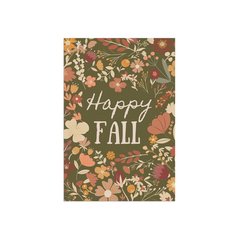 Bandiera autunnale, decorazioni autunnali per esterni, decorazioni autunnali per portici, bandiera autunnale per portici, bandiera autunnale per giardini floreali, striscione autunnale felice, bandiera verde con colori autunnali immagine 9