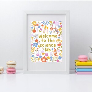 Science Lab Decor, Welcome to Science Lab Sign, Science Room Wall Art ...