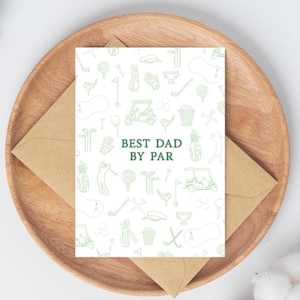 Carte d'anniversaire pour papa, carte de fête des pères de golf pour papa, meilleur papa par carte normale, carte d'anniversaire de papa jouant au golf, carte personnalisée pour papa golfeur