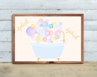 Kids Bathroom Wall Art, Kids Bathroom Prints, Kids Bathroom Sign, Kids Bathroom Decor, Children&#39;s Bathroom Art, Bathroom Quotes, bathtub art