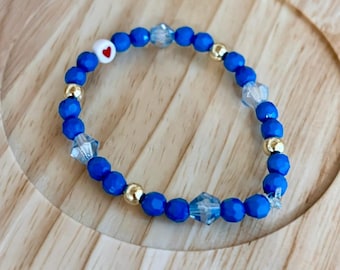 Blue Bracelet Movement Democrat Blue Friendship Bracelet Kamala Blue beaded Bracelet for Womens Rights Pro Choice Feminist Bracelets FTP FDT