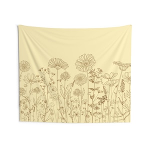 Yellow Tapestry Etsy