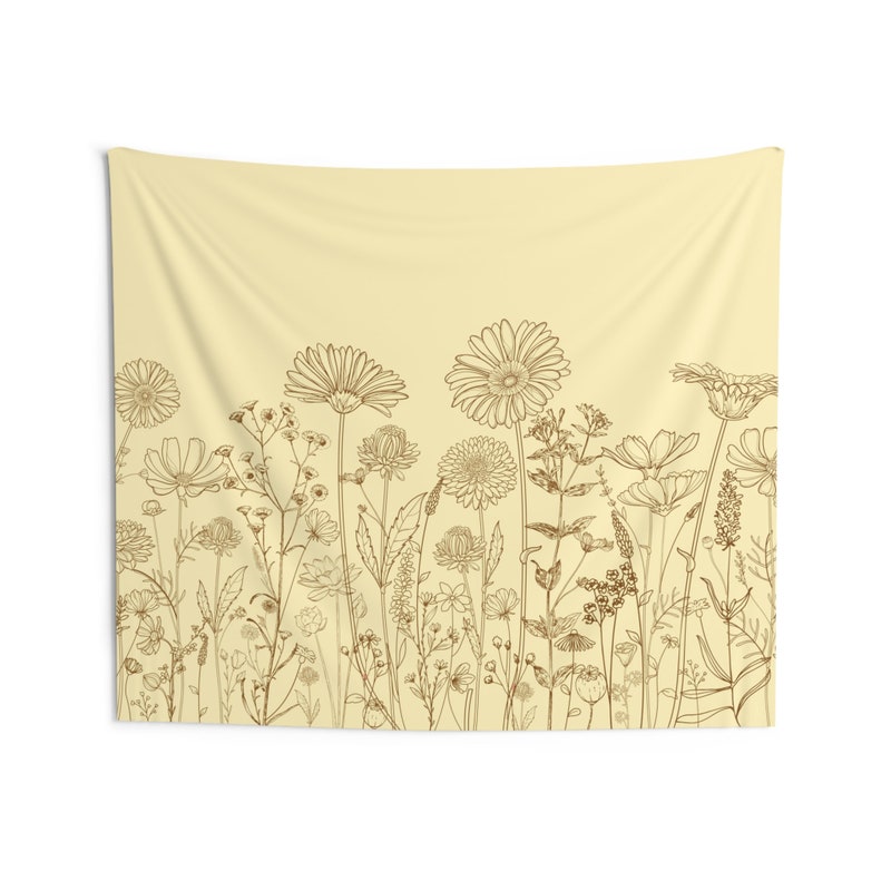 Summer Sunflower Provincial Block Print Tapestry