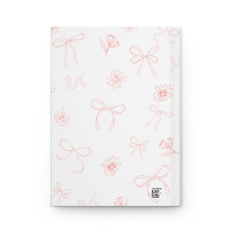 Coquette Journal, Personalized journal, Pink Bows journal, Gratitude Journal, Customized journal women, Pink girly journal, gifts for her image 4