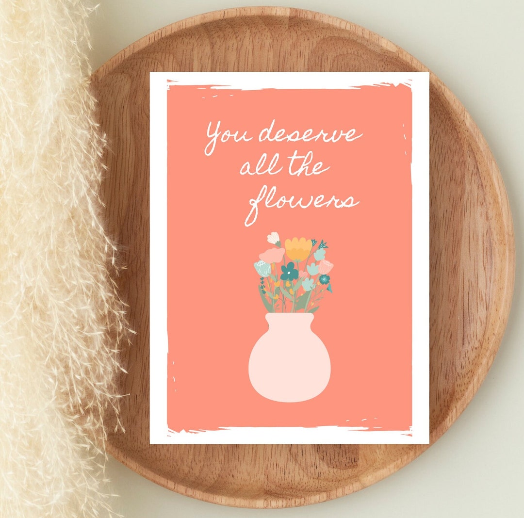 Congratulations Cards, You Deserve Flowers Card, New Job Cards Woman ...