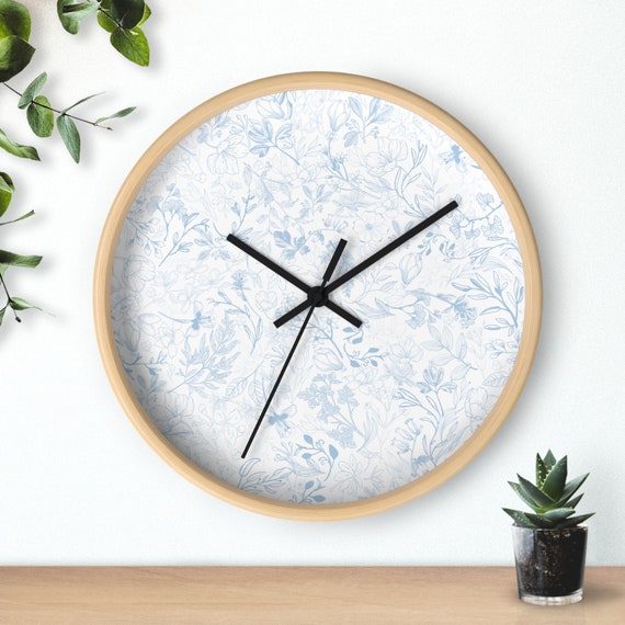White Flowers Wall Clock | Ultra Quiet Quartz Mechanism | Hand Made in USA Beautiful Crisp Lasting Color | Comes in 8 Sizes | 24-Inch並行輸入 White Wall Clock WHITE Clock White Flower Unique Home Decor Flower