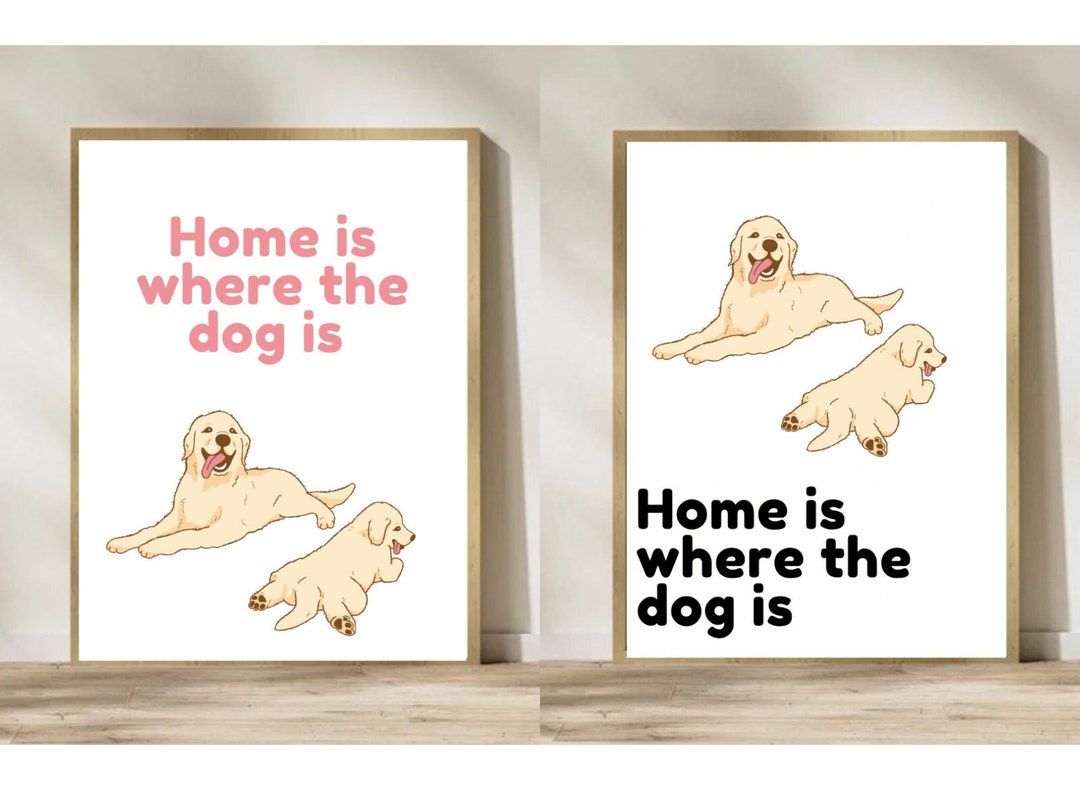 Dog Wall Decor, Dog Sign Dog Lover Gift, Golden Retriever Print, Dog